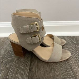 Nine West Gemina leather block heel strapped sandals